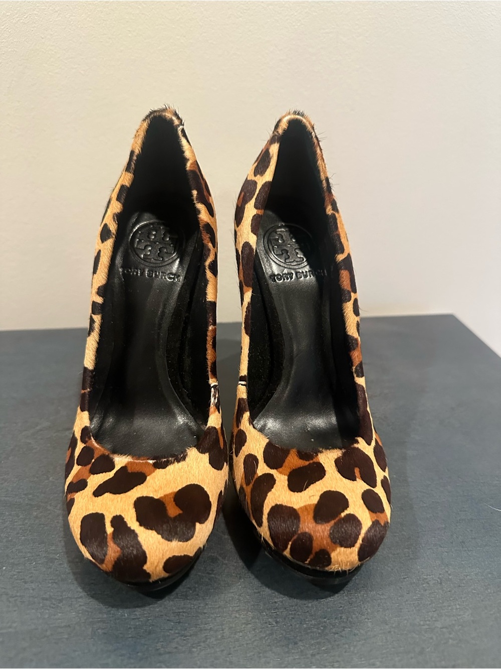 Tory Burch Leopard Pony-Hair High Heel Pumps - Brown/Black